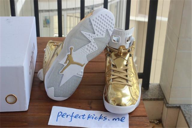 Authentic Air Jordan 6 Gold Pinnacle